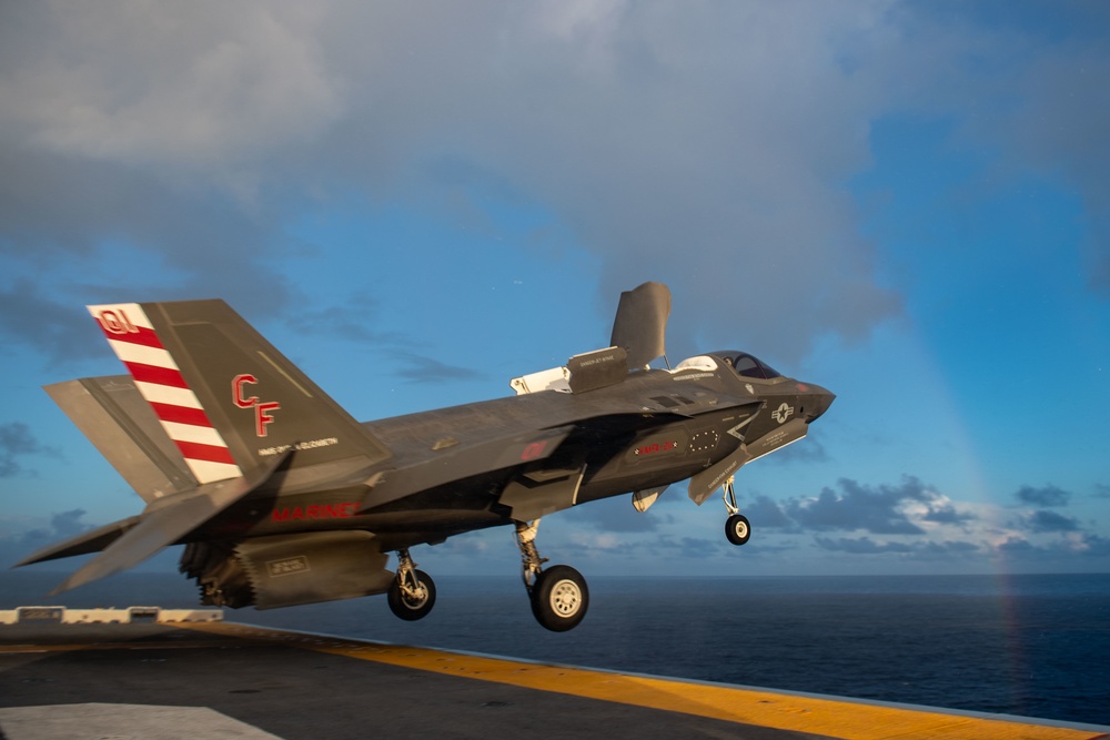 USS America (LHA 6) Conducts Flight Operations with Royal Navy aircraft carrier HMS Queen Elizabeth