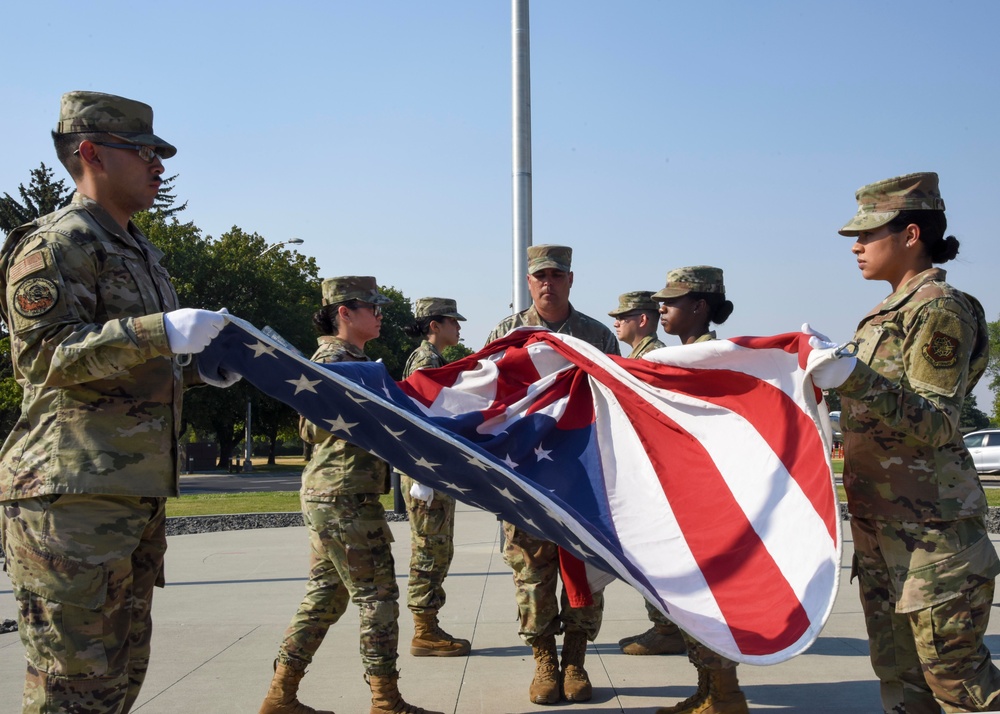 Fairchild holds retreat ceremony to honor the grand old flag