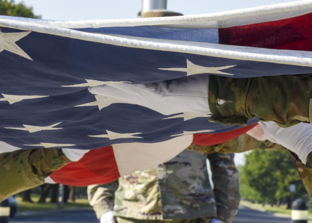 Fairchild holds retreat ceremony to honor the grand old flag