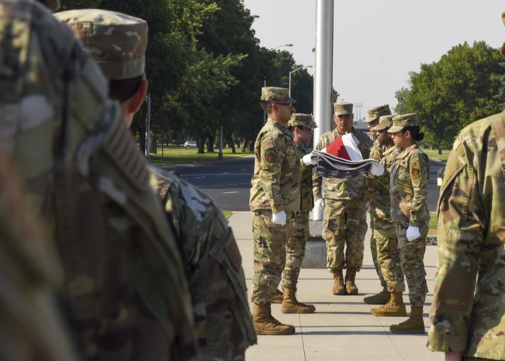 Fairchild holds retreat ceremony to honor the grand old flag