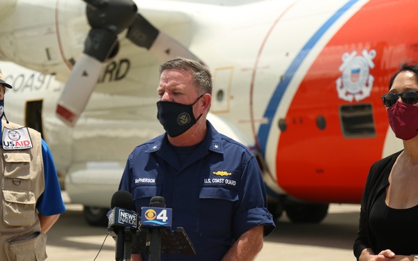 Embassy, USAID, Coast Guard, CBP discuss Haitian earthquake response efforts in Port au Prince, Haiti