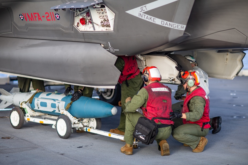 USS America Conducts Flight Operations with Royal Navy aircraft carrier HMS Queen Elizabeth