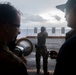 Sailors and Marines have a marksman competition on the USS America LHA 6.