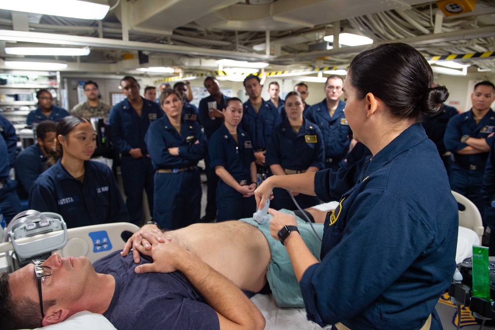 USS Arlington Medical Staff Conduct Ultrasound Training