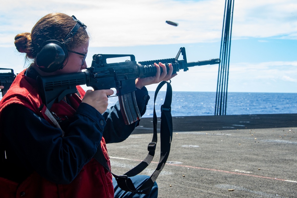 USS Carl Vinson Conducts Live Fire Exercise