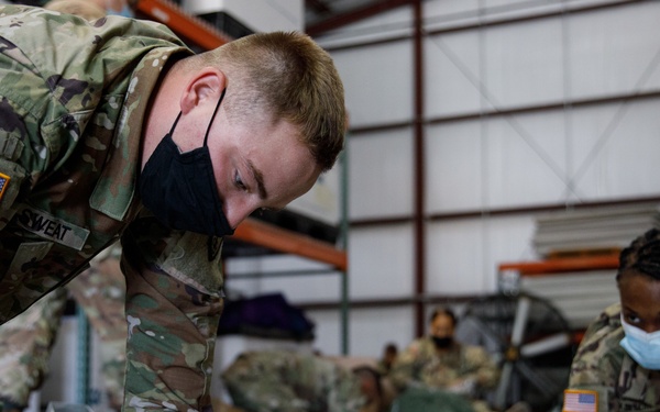 447th MP Co. Receive RFI Issue During Mobilization