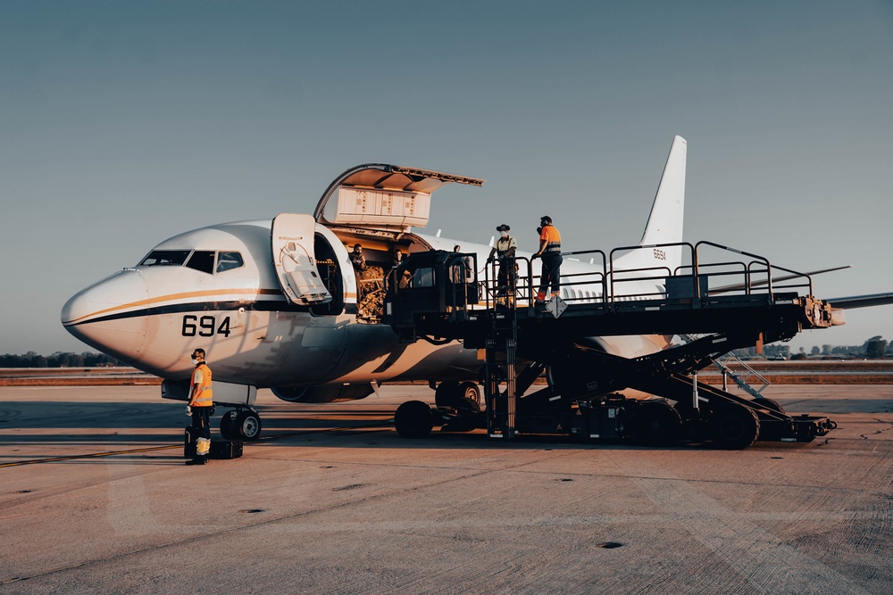 U.S. Marines &amp; Navy Sailors with CTF - 68 Deploy to NAS Sigonella, Italy to Support Afghanistan Evacuees
