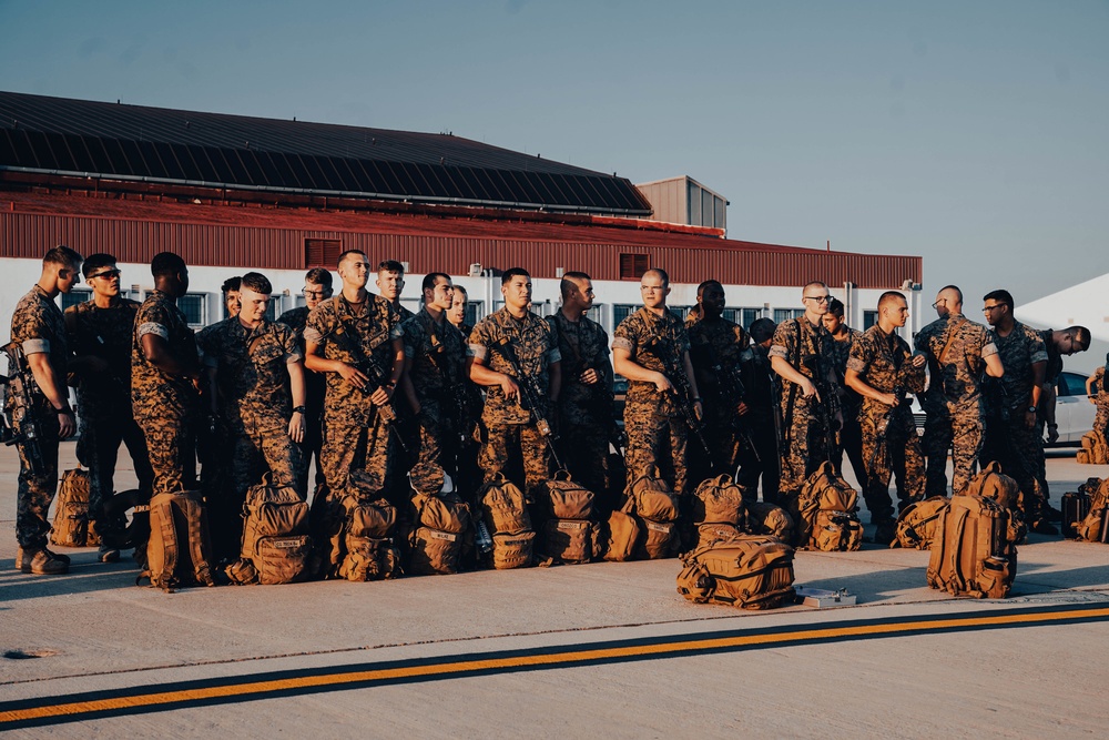 U.S. Marines &amp; Navy Sailors with CTF - 68 Deploy to NAS Sigonella, Italy to Support Afghanistan Evacuees