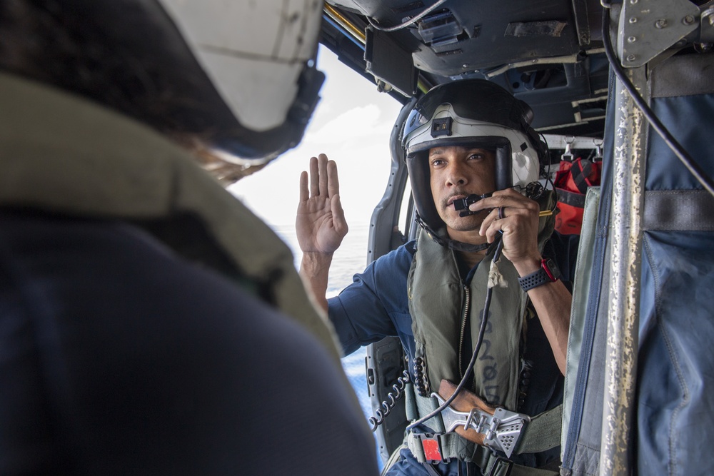 USS Jackson (LCS 6) Sailor reenlists