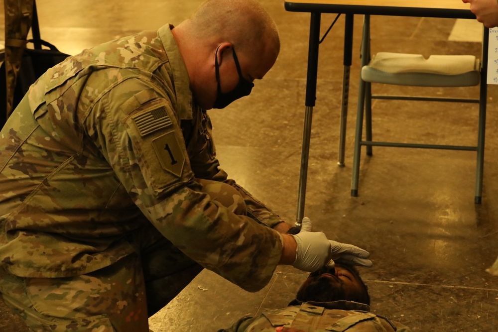 U.S. Army Soldiers conduct Tactical Combat Casualty Care course