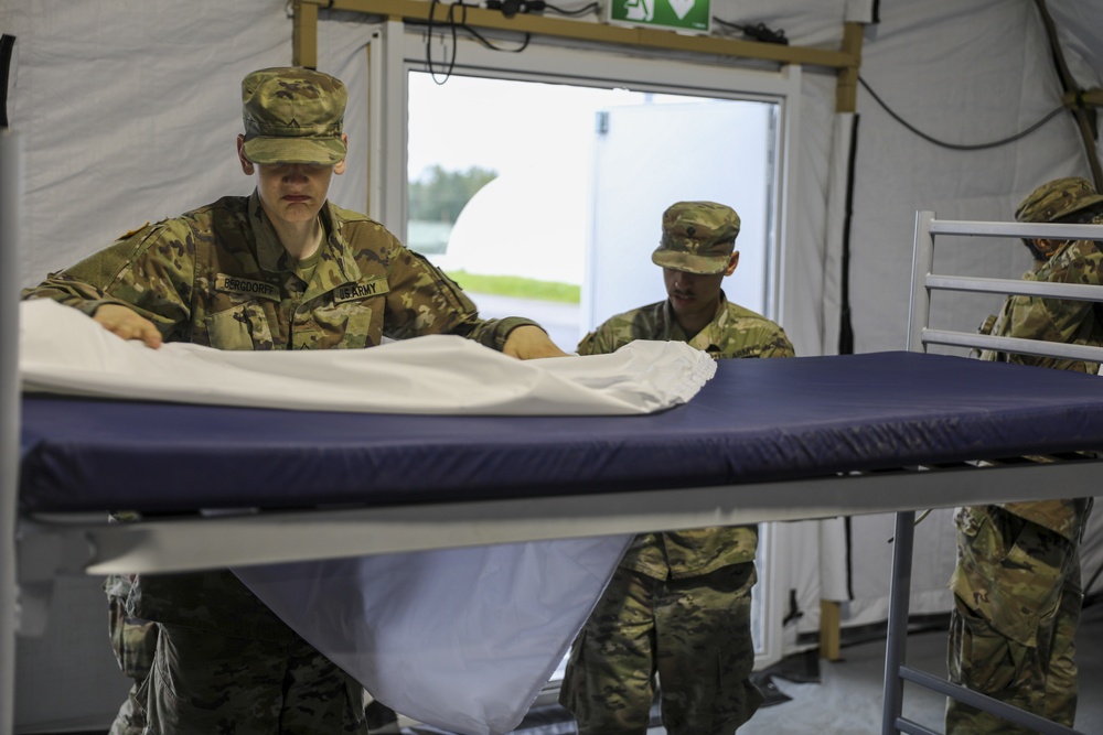 41st Soldiers Prepare Living Areas for Afghan Evacuees