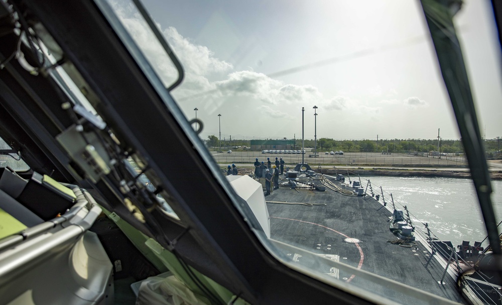 USS Billings Sailors Man Their Stations During Sea and Anchor Detail
