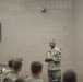 National Guard command sergeant major Command Sgt. Maj. John Sampa holds an open forum town hall meeting with soldiers of the South Dakota National Guard.