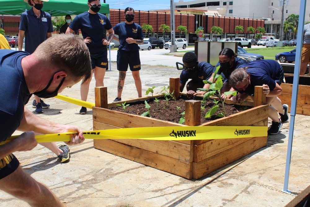 Guam Based Sailors and Visiting Marines Volunteer at Community Garden