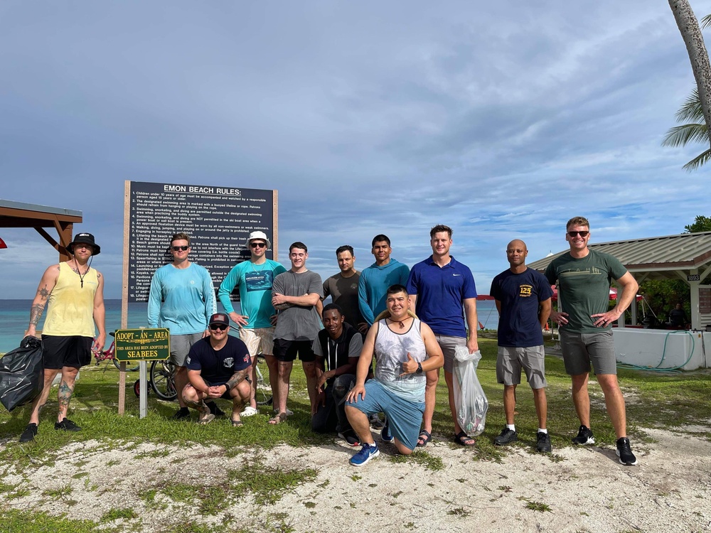 US Navy Seabees assigned to NMCB-5 volunteer in Marshall Islands