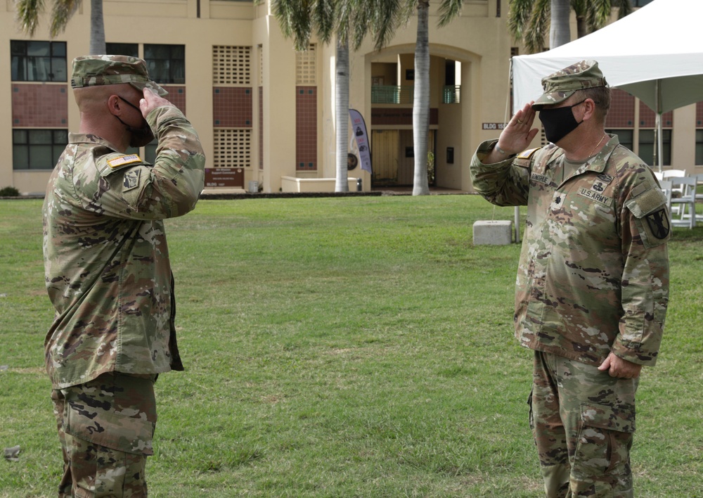 The 411th Engineer Battalion holds Change of Command Ceremony