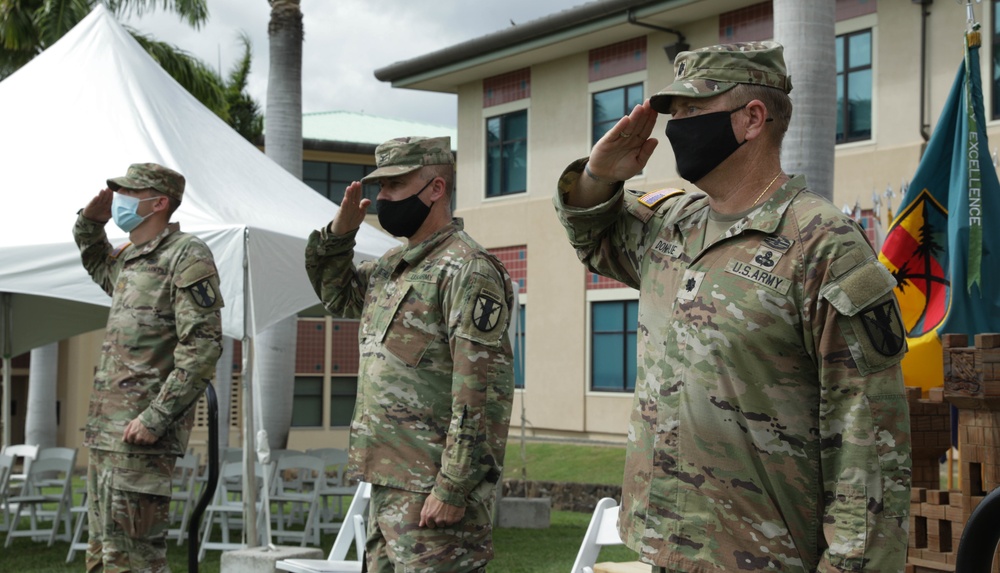 The 411th Engineer Battalion holds Change of Command Ceremony