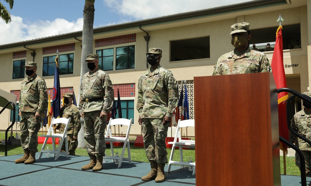 The 303rd Maneuver Enhancement Brigade holds a Change of Command Ceremony