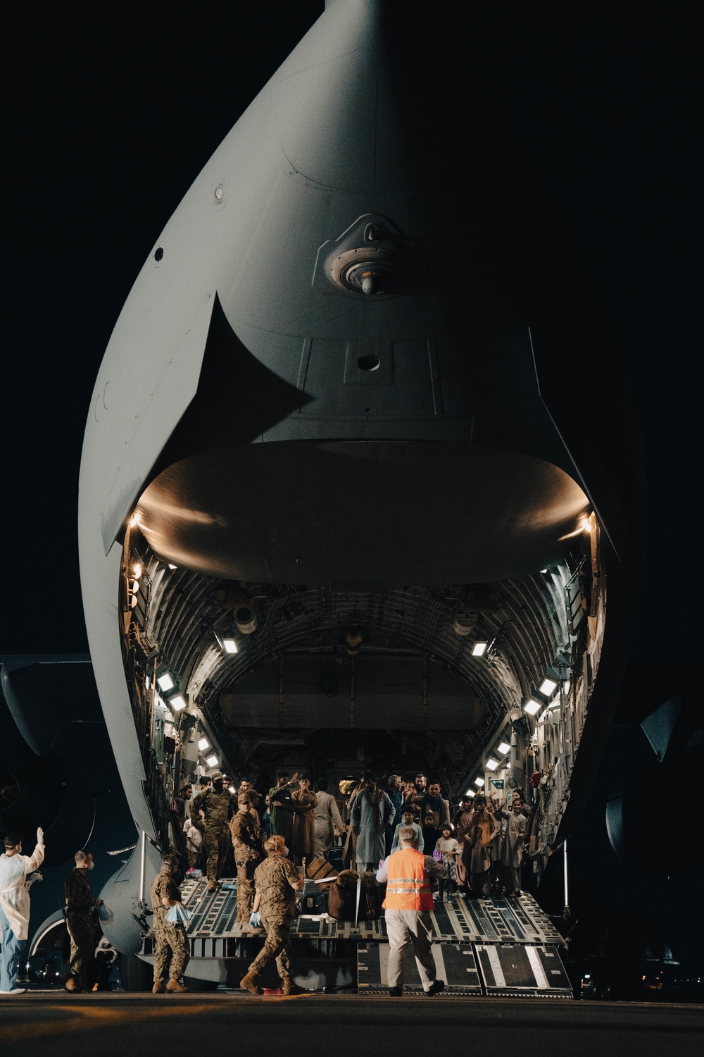 Afghanistan Evacuees arrive at NAS Sigonella