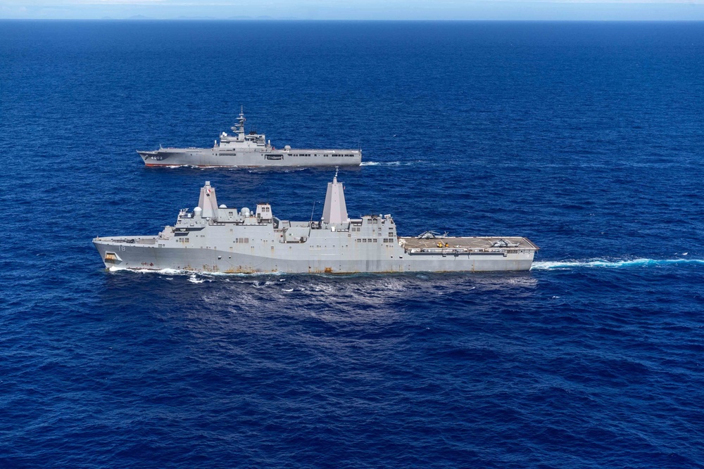 USS New Orleans Operates with JS Shimokita during Noble Union