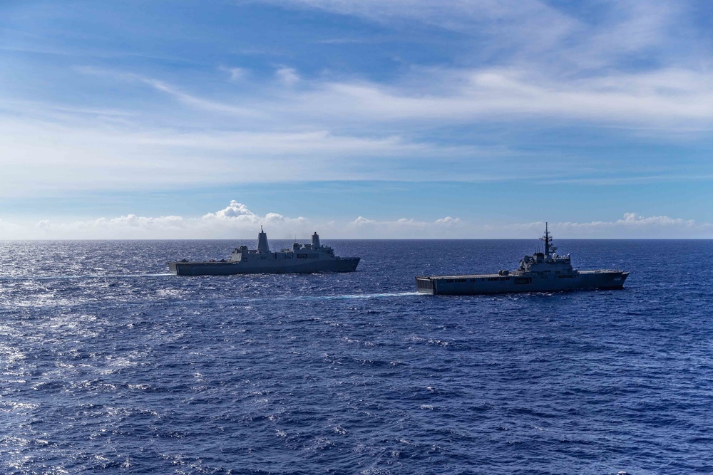 USS New Orleans Operates with JS Shimokita during Noble Union