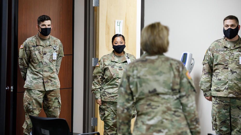 Brig. Gen. Krueger Visits Soldiers at Camp Shelby