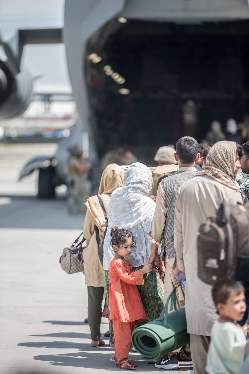 Evacuation at Hamid Karzai International Airport