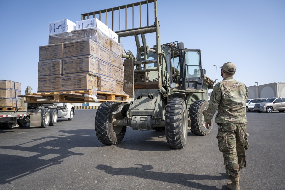 Al Dhafra Air Base gathers humanitarian relief supplies for Afghanistan refugees