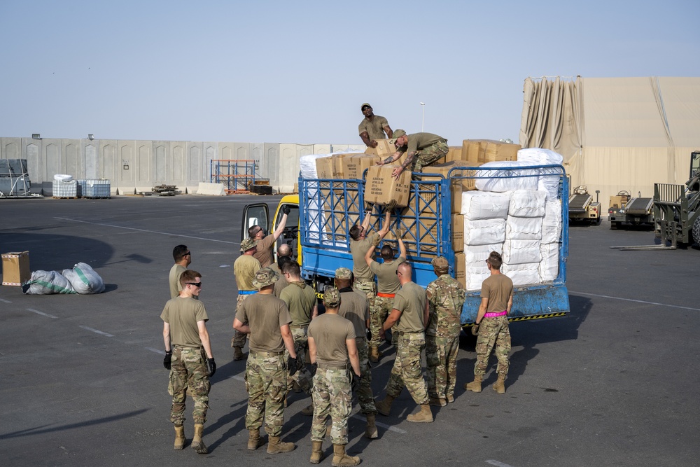 Al Dhafra Air Base gathers humanitarian relief supplies for Afghanistan refugees