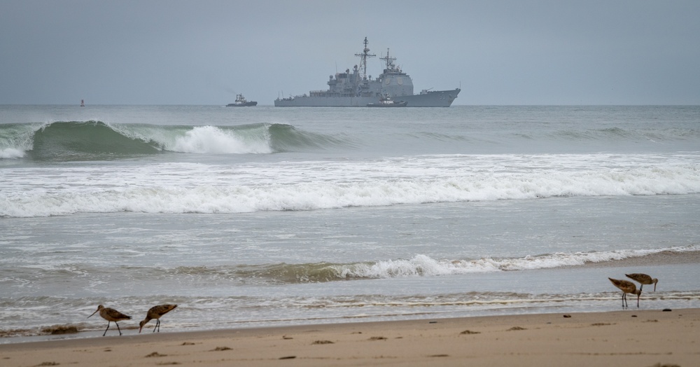 USS Mobile Bay (CG 53), One of Four Combat System Assessment Team Events Naval Surface Warfare Center, Port Hueneme Division Handles in July, Arrives at Station
