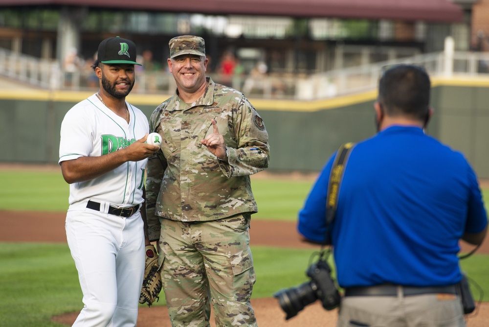 Wright-Patt Participates in Dayton Development Coalition’s Hometown Heroes Event with the Dayton Dragons