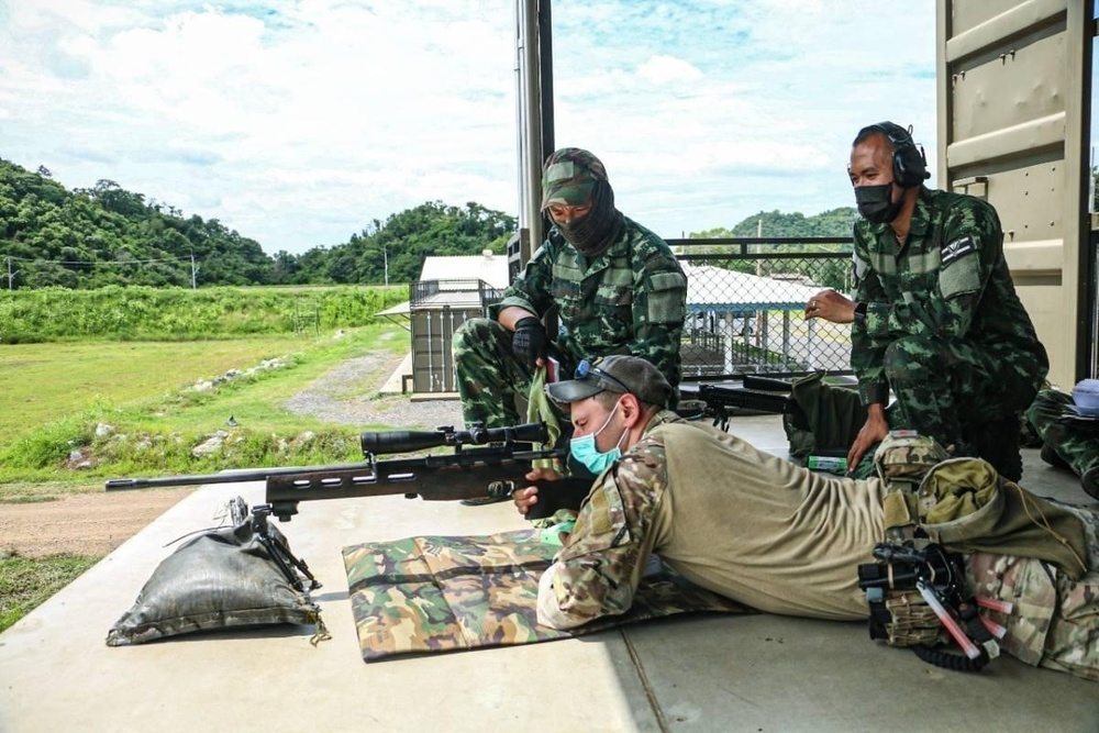 Cobra Gold 21: 1st Special Forces Group (Airborne) and Royal Thai conduct long-range marksmanship training