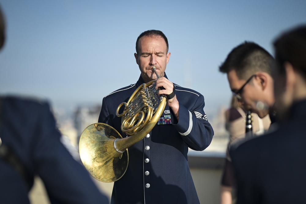 USAFE Band performs on Kyiv local news stations