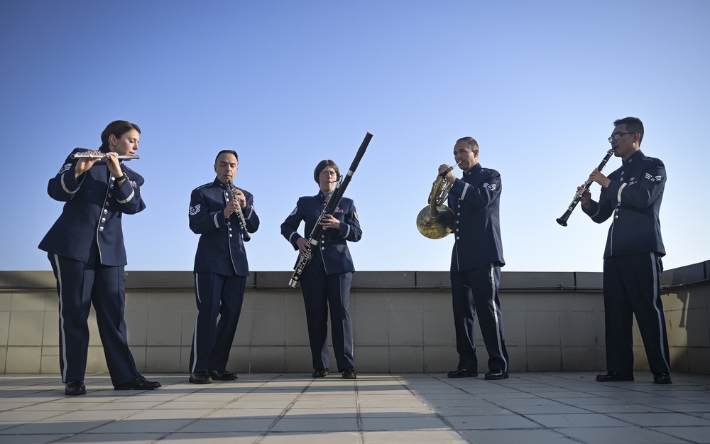 USAFE Band performs on Kyiv local news stations