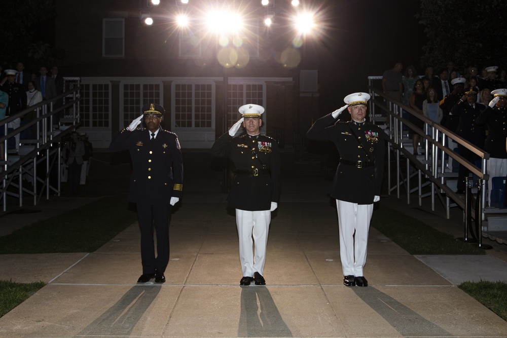 Barracks Marines conduct penultimate Friday Evening Parade of 2021 season