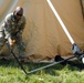 1st Theater Sustainment Commmand Soldiers set up airbeam tent