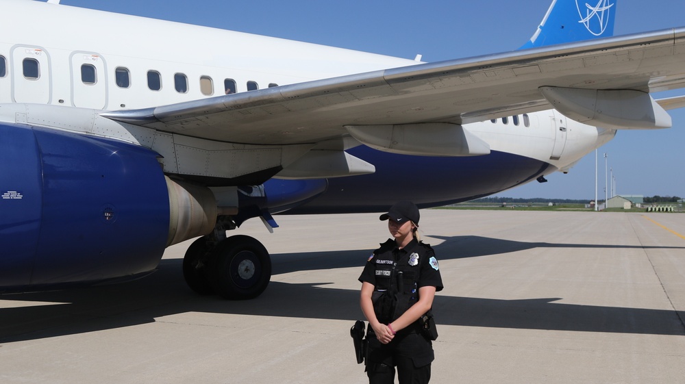 Unloading the Plane at Volk Field