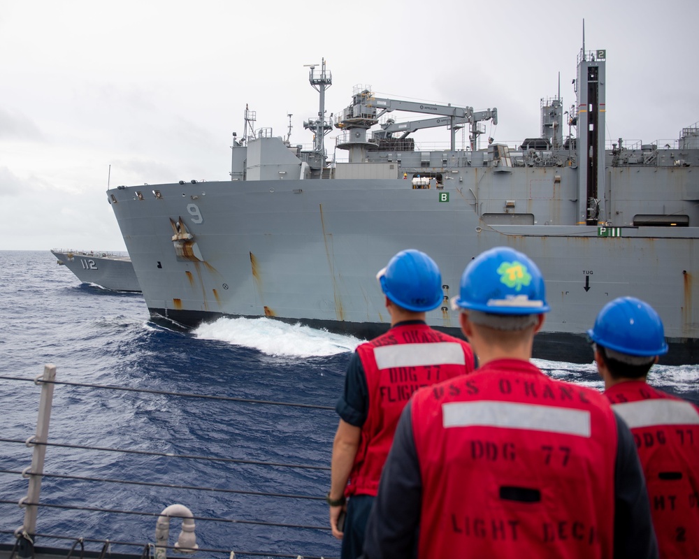 USS O'Kane (DDG 77) Conducts Replenishment-at-Sea