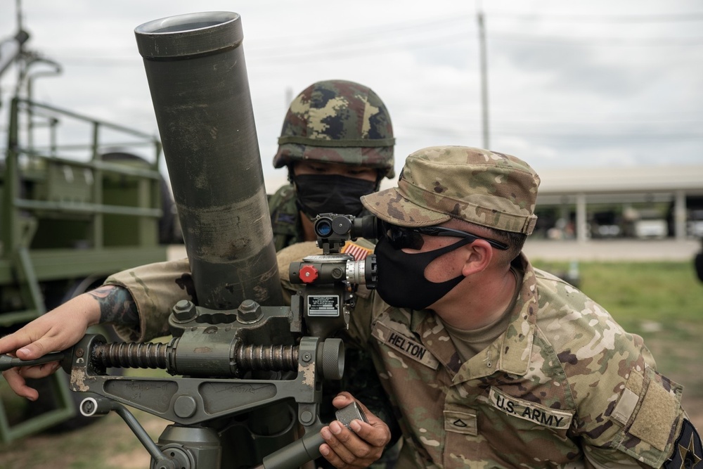 Cobra Gold 21: U.S., Royal Thai Soldiers conduct mortar proficiency training