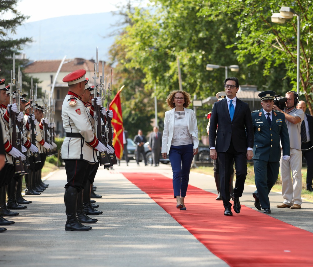President Stevo Pendarovski, the President of North Macedonia, Attends Army Day Ceremony