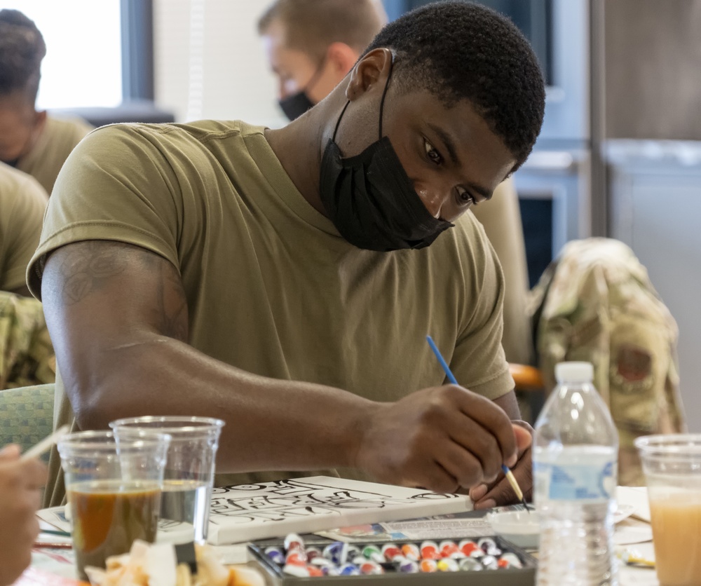 Air Force Mortuary Affairs Operations uses painting for relaxation and mindfulness