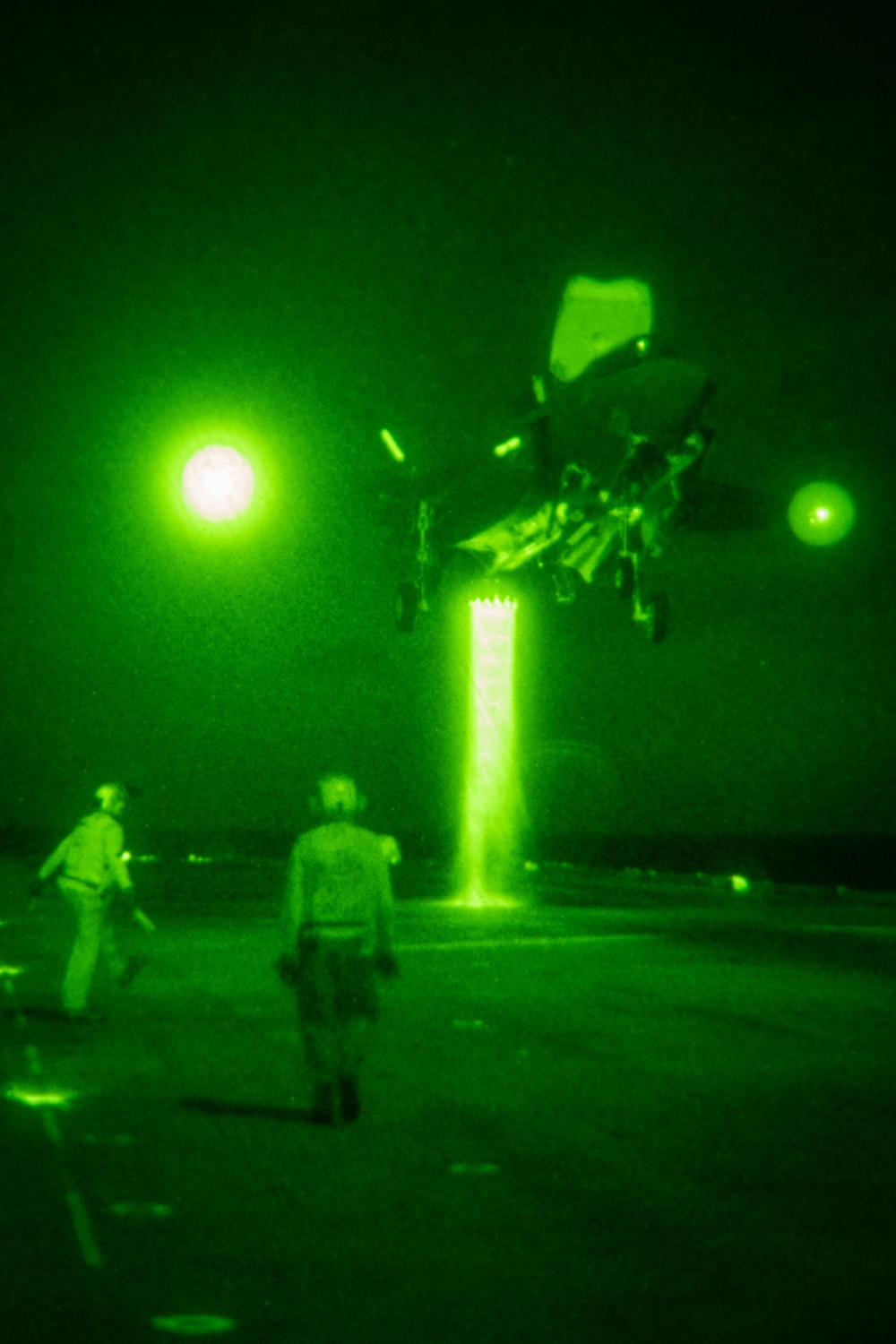 USS America (LHA 6) Conducts Flight Operations At Night