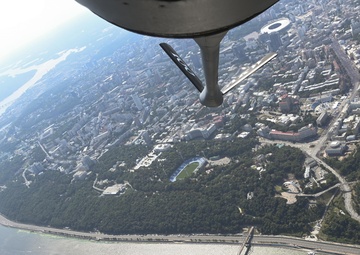 100th ARW conducts flyover in support of Ukrainian Independence Day