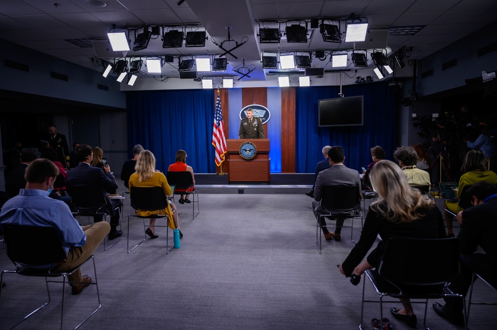 Pentagon Press Secretary John F. Kirby, Army Maj. Gen. Taylor hold press briefing