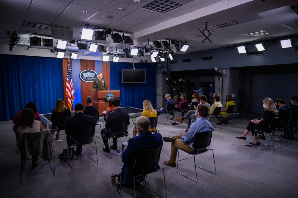 Pentagon Press Secretary John F. Kirby, Army Maj. Gen. Taylor hold press briefing