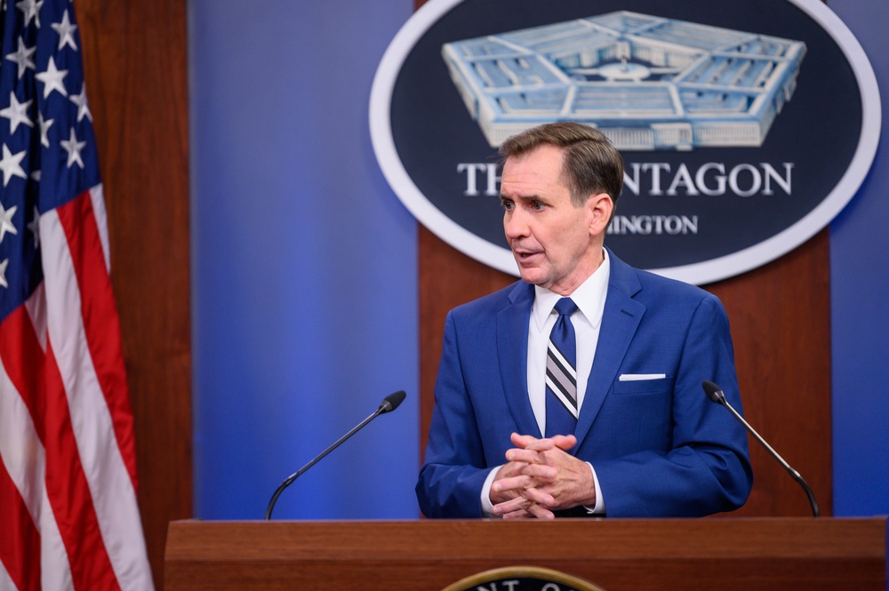 Pentagon Press Secretary John F. Kirby, Army Maj. Gen. Taylor hold press briefing