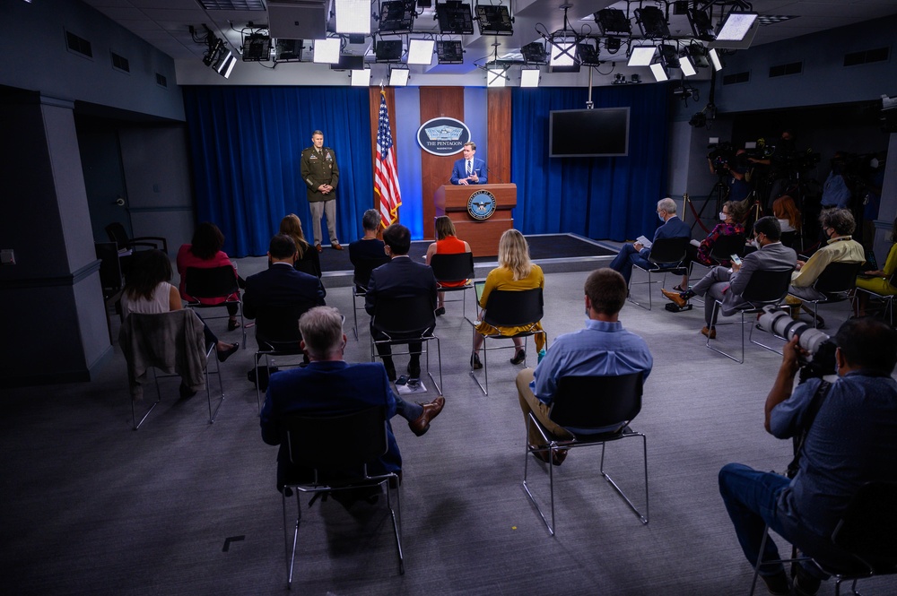 Pentagon Press Secretary John F. Kirby, Army Maj. Gen. Taylor hold press briefing