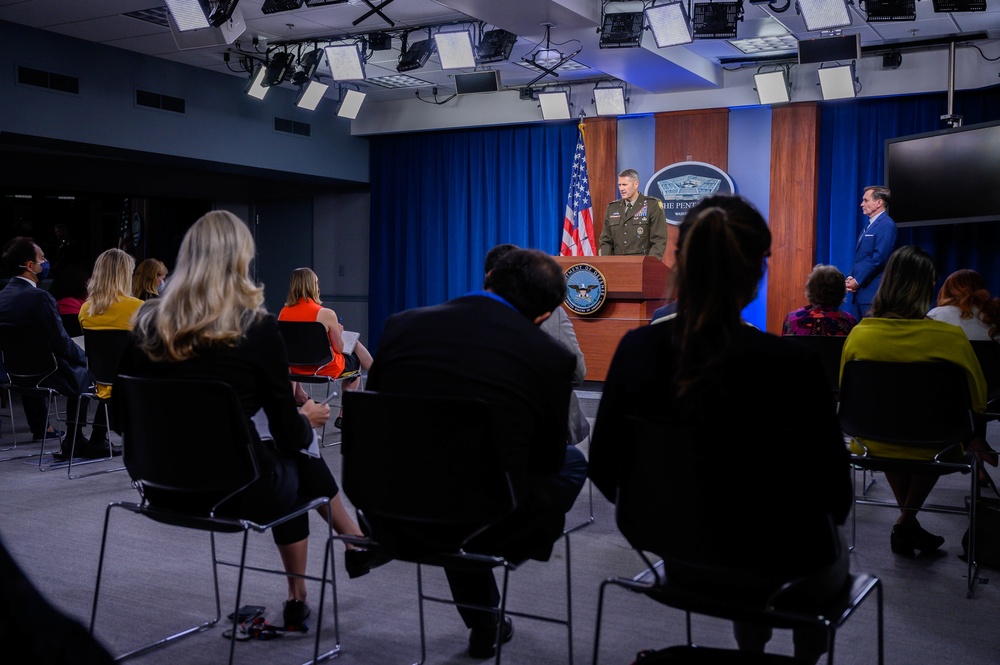 Pentagon Press Secretary John F. Kirby, Army Maj. Gen. Taylor hold press briefing