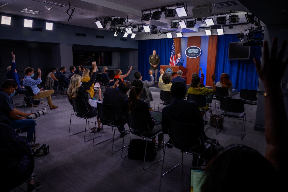 Pentagon Press Secretary John F. Kirby, Army Maj. Gen. Taylor hold press briefing