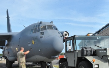 Air Guard, Active AF team up to give NY Air Guard's 106th Rescue Wing a new gate guardian